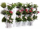 Quizcamp Minigarden rohový set květináčů 3x vertikální modul a podložka