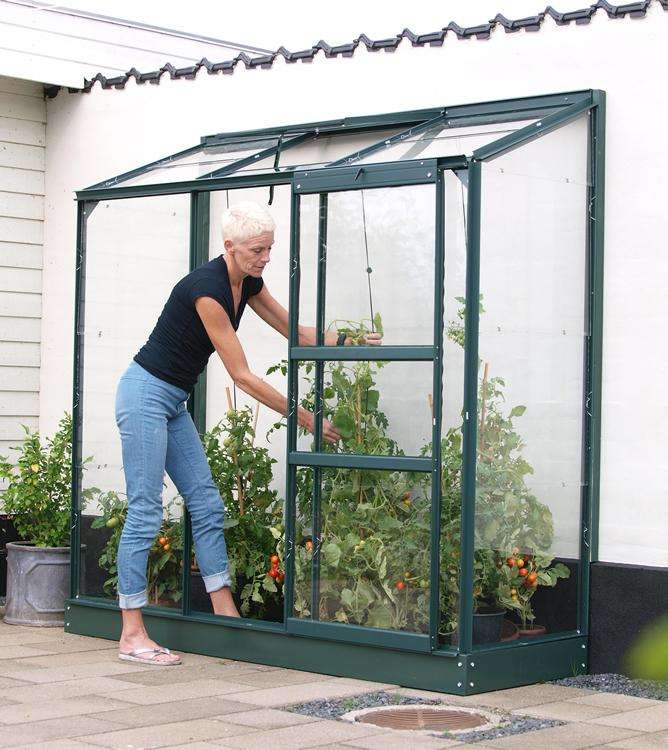 Vitavia Garden IDA Skleník ke stěně PC 4 mm, zelený - 131 x 69 x 184 cm