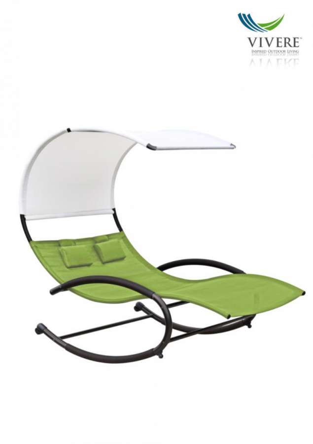 HANSCRAFT Zahradní houpací postel Vivere Double Chaise Rocker, zelená