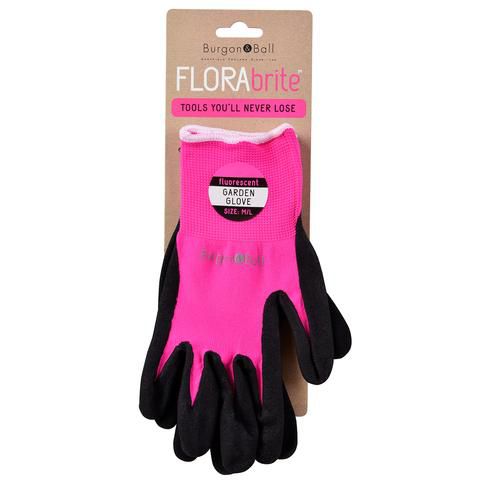Burgon & Ball Zahradní rukavice FloraBrite® pink, reflexní logo pink