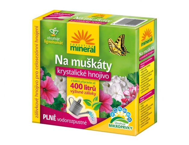 Forestina - Krystalické hnojivo s lignohumátem - Na muškáty 400 g