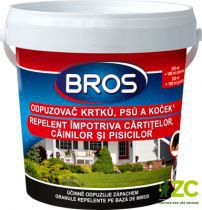 Bros - práškový odpuzovač krtků, psů a koček 350 ml Rosteto