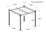 LANITPLAST hliníková pergola SOLO 33, š 2,92 x d 2,92 m