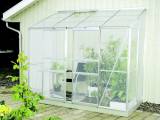 Vitavia Garden IDA Skleník ke stěně PC 4 mm, elox. hliník, stříbrný